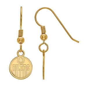 SA[g fB[X ANZT[ sAXECO LogoArt Sterling Silver Edmonton Oilersmall Wire Danglearrings Goldtone Vo[