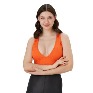�E�F�A�V�G�� ���f�B�[�X �A���_�[�E�F�A �u���W���[ WEAR SIERRA Ultra Comfortable Juniors' Soft Neck Topadded Workout Wear - Lightweight & Breathable Activewear Orange �I�����W