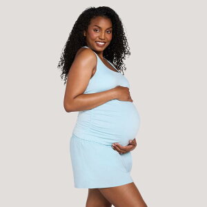 �}�U�[�t�b�h ���f�B�[�X �g�b�v�X T�V���c �}�^�j�e�B Maternity Motherhood Racerback Scoop Neck Tank with Inbuilt Braqua �A�N�A