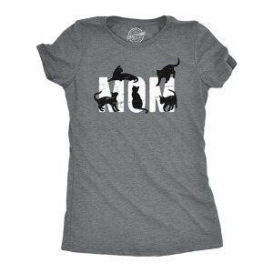 �N���C�W�[�h�b�O T�V���c ���f�B�[�X �g�b�v�X Crazy Dog T-Shirts Womens Cat Mom T Shirt Funny Cute Kitten Lovers Kitty Mama Mothers Day Giftee for Ladies Dark Heather Grey �O���[
