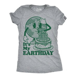 �N���C�W�[�h�b�O T�V���c ���f�B�[�X �g�b�v�X �O���t�B�b�N Crazy Dog T-Shirts Womens Funny T Shirts Its My Earth Day Sarcastic Graphic Tee for Ladies Light Heather Grey �O���[