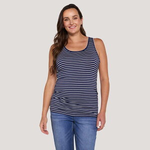 �}�U�[�t�b�h ���f�B�[�X �g�b�v�X T�V���c �M���U�[ �}�^�j�e�B Maternity Motherhood Side Ruched Tank Navy Stripe �l�C�r�[