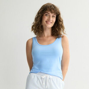 �\�m�} ���f�B�[�X �A���_�[�E�F�A �i�C�g�E�F�A Women'sonoma Goods For Life Sleep Tank Pajama Top New Periwinkle