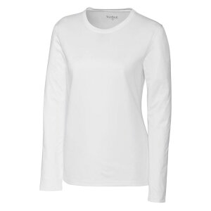 �N���[�N ���f�B�[�X �g�b�v�X T�V���c Clique Spin Eco Performance Long Sleeve Womens Tee Shirt White �z���C�g