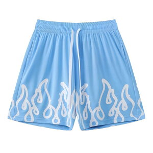 ���K���e�C���[ �����Y �{�g���X �n�[�t�p���c�E�V���[�c �V���[�g�p���c MegaRetailer Men Casual Training Pocket Shorts Light Blue White �z���C�g