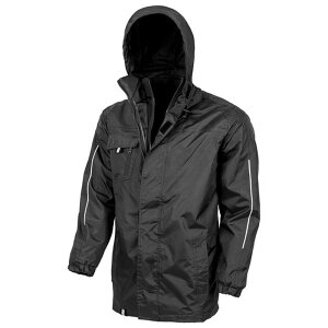 ���U���g �����Y �A�E�^�[ �W���P�b�g�E�u���]�� �v�����g Result Core Unisex Adultransit 3 in 1 Softshell Printable Jacket Black �u���b�N