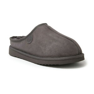 �f�B�A�t�H�[���Y �����Y �V���[�Y �T���_�� Men's Fireside by Dearfoams Grafton Genuine Shearling Clog Slippers Gray Solid �O���[