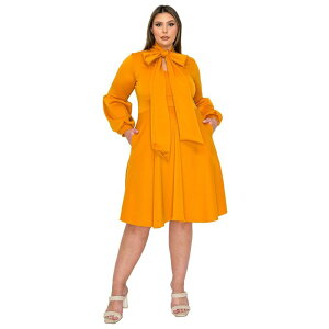 ���u�h ���f�B�[�X �g�b�v�X �����s�[�X �v���X�T�C�Y L I V D Plusize Bekah Flare Pocket Dress Mustard �}�X�^�[�h