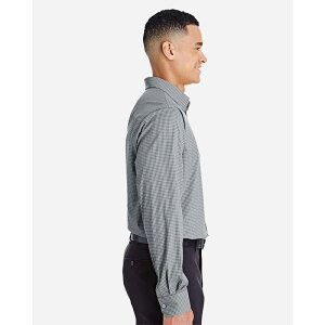 �f�{���A���h�W���[���Y �����Y �g�b�v�X T�V���c �~�j Devon & Jones CrownLux Performance Tonal Mini Check Woven Dresshirt Graphite �O���t�@�C�g