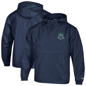 �`�����s�I�� �����Y �A�E�^�[ �W���P�b�g�E�u���]�� Men's Champio navy Notre Dame Fighting Irish Packable Hooded Windbreaker Half-Zip Jacket Ntd Navy �l�C�r�[