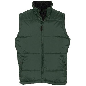 �\���Y �����Y �A�E�^�[ �W���P�b�g�E�u���]�� SOLS Warm Unisex Padded Bodywarmer Jacket Forest Green �O���[��