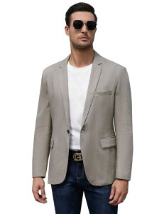 �G���[�g�`���C�X �����Y �A�E�^�[ �W���P�b�g�E�u���]�� �u���U�[ Elitechoice Men's Long Sleeve One Button Smallapel Casual Blazer Gray �O���[