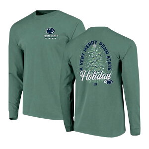 �C���[�W���� �����Y �g�b�v�X T�V���c Image One Men's Green Penn State Nittany Lions Comfort Colors Merry Christmas Tree Long Sleeve T-Shirt Pst Green �O���[��