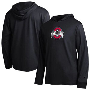 �`�����s�I�� �����Y �g�b�v�X T�V���c Men's Champion Black Ohio State Buckeyes Tonall Star Long Sleeve Hooded T-Shirt Osu Black �u���b�N