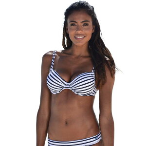 ���X�J�[�i ���f�B�[�X ���� �g�b�v�̂� Lascana Women's Pattern Underwire Bikini Top Navy Striped �l�C�r�[