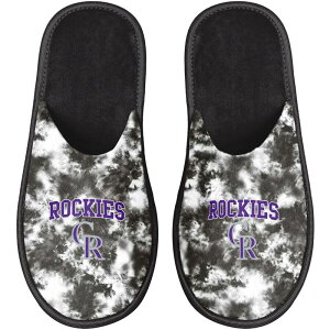 yz Aufbh fB[X T_ V[Y Women's FOCO Colorado Rockies Iconic Logo Scuff Slippers Rck Purple