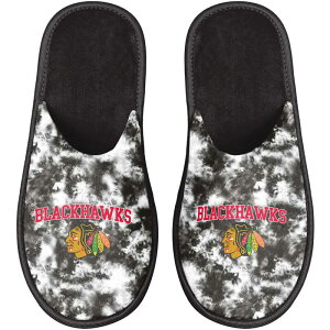 【送料無料】 アンブランデッド レディース サンダル シューズ Women's FOCO Chicago Blackhawks Iconic Logo Scuff Slippers Hwk Black