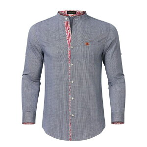 �R�W���C�� �����Y �g�b�v�X T�V���c �X�����t�B�b�g �{�^���_�E�� Kojooin Men's German Bavarian Oktoberfest Button Down Dresshirtslim Fit Plaid Shirt for Lederhosen Blue �u���[