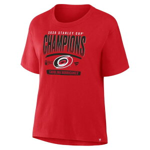 �t�@�i�e�B�N�X ���f�B�[�X �g�b�v�X T�V���c Women's Fanatics Red Carolina Hurricanes 2026 Stanley Cup Championsignature Roster T-Shirt Hured ���b�h