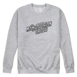 �A�j���L�����N�^�[ �����Y �g�b�v�X T�V���c �X�E�F�b�g ���S �t���[�X Licensed Character Men's The Mandalorian & Grogu Logo Fleece Sweatshirt Athletic Heather �w�U�[