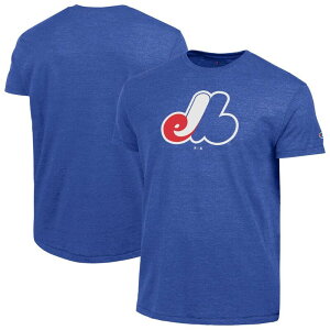 �`�����s�I�� �����Y �g�b�v�X T�V���c ���S Men's Champion Blue Montreal Expos Cooperstown Logo Tri-Blend T-Shirt Mlblue �u���[
