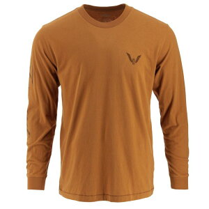 �\���O�b�h �����Y �g�b�v�X T�V���c ���S �q�[�� Men's Thorogood Workwear Wheel Script Logo Long Sleeve T-Shirt Golden Brown �u���E��