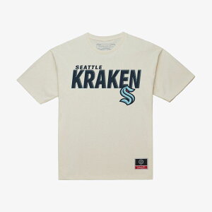 �~�b�`�F��&�l�X �����Y �g�b�v�X T�V���c �v���X�T�C�Y Men's Mitchell & Ness Cream Seattle Kraken Core Plus T-Shirt Krk Beige �x�[�W��