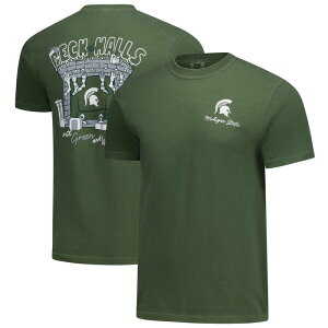 �C���[�W���� �����Y �g�b�v�X T�V���c Image One Men's Green Michigan State Spartans Deck the Halls Comfort Colors T-Shirt Msu Green �O���[��