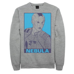 �A�j���L�����N�^�[ �����Y �g�b�v�X T�V���c Licensed Character Men's Avengers Endgame Nebula Poster Pullover Athletic Heather �w�U�[