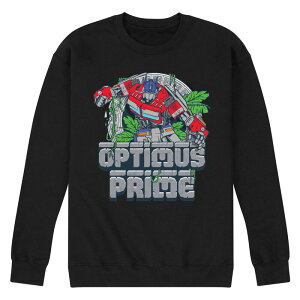 �A�j���L�����N�^�[ �����Y �g�b�v�X T�V���c �X�E�F�b�g �t���[�X Licensed Character Men's Transformers Optimus Prime Fleece Sweatshirt Black �u���b�N