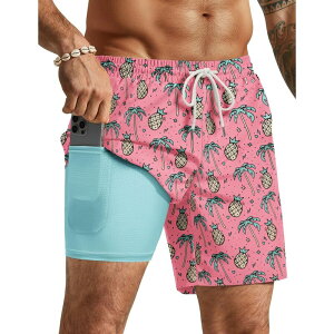 �N�[�t�@���f�B �����Y �{�g���X �n�[�t�p���c�E�V���[�c �V���[�g�p���c COOFANDY Menswim Shorts Funny Swim Trunks Board Shorts 4 Pocketswimwear Drawstring Stretch Pink Pineapple �s���N