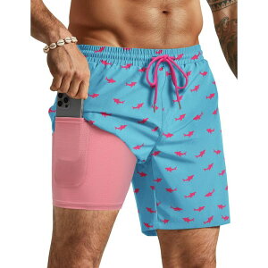�N�[�t�@���f�B �����Y �{�g���X �n�[�t�p���c�E�V���[�c �V���[�g�p���c COOFANDY Menswim Shorts Funny Swim Trunks Board Shorts 4 Pocketswimwear Drawstring Stretch Pink Shark �s���N