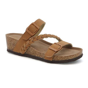 ���L ���f�B�[�X �V���[�Y �T���_�� Yoki Lorayn-02 Women's Braid Strap Sandals Brown �u���E��