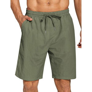 �N�[�t�@���f�B �����Y �{�g���X �n�[�t�p���c�E�V���[�c �V���[�g�p���c COOFANDY Men' Casual Shorts 8 Inch Inseam Elastic Waist Coolightweight Summer Beach Shorts Deep Green �O���[��