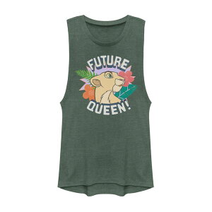 yz CZX LN^[ fB[X TVc gbvX Juniors' Disney's Lion King Nala Future Queen Muscle Tank Top Pine Heather
