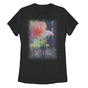 yz Aufbh fB[X TVc gbvX Juniors' "Kind Words Cost Nothing" Graphic Tee Black