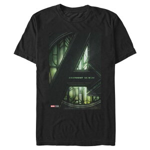 �}�[�x�� �����Y �g�b�v�X T�V���c �O���t�B�b�N Men's Marvel Avengers Doomsday Date Graphic Tee Black �u���b�N