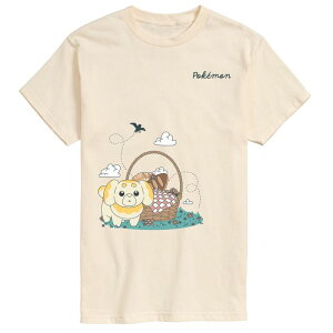 �A�j���L�����N�^�[ �����Y �g�b�v�X T�V���c �O���t�B�b�N Licensed Character Men's Pokmon Fidough Picnic Graphic Tee Cream �N���[��