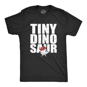 �N���C�W�[�h�b�O T�V���c �����Y �g�b�v�X Crazy Dog T-Shirts Mens Tiny Dinosaur T Shirt Funny Small Chicken Rooster Joke Tee for Guys Heather Black �u���b�N