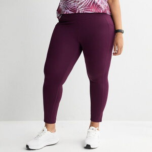 Tek Gear ���f�B�[�X �{�g���X �J�W���A���p���c �v���X�T�C�Y ���M���X �n�C�E�G�X�g Plusize Tek Gear Ultrastretchigh-Waisted Side Pocket 7/8 Leggings Deeplum �v����