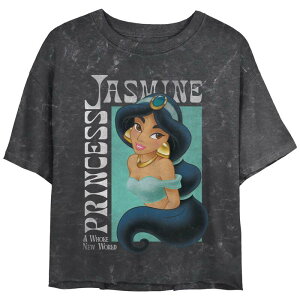 �f�B�Y�j�[ ���f�B�[�X �g�b�v�X T�V���c �O���t�B�b�N Disney's Aladdin Juniors' Jasmine Poster Graphic Tee Black �u���b�N