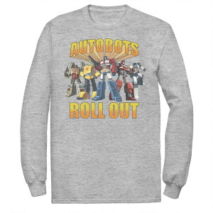 �A�j���L�����N�^�[ �����Y �g�b�v�X T�V���c �g�[�� Licensed Character Big & Tall Transformers Autobots Roll Out Long Sleeve Athletic Heather �w�U�[