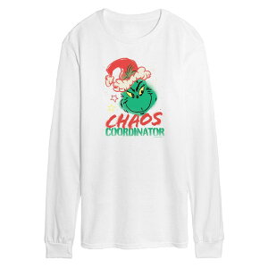 �A�j���L�����N�^�[ �����Y �g�b�v�X T�V���c �O���t�B�b�N Licensed Character Men's Dr. Seuss The Grinchaos Coordinator Long Sleeve Graphic Tee White �z���C�g