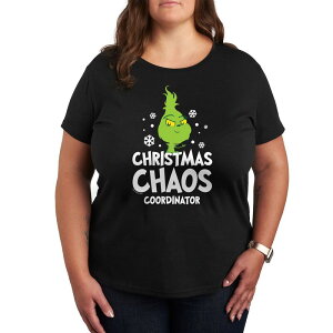 �A�j���L�����N�^�[ ���f�B�[�X �g�b�v�X T�V���c �v���X�T�C�Y �O���t�B�b�N Licensed Character Plus Dr. Seuss Little Grinchaos Coordinator Graphic Tee Black �u���b�N