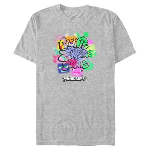 �A�j���L�����N�^�[ �����Y �g�b�v�X T�V���c �g�[�� �O���t�B�b�N Licensed Character Big & Tall Minecraft Createxplore Survive Graphic Tee Athletic Heather �w�U�[
