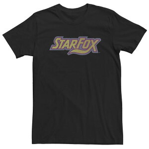 �A�j���L�����N�^�[ �����Y �g�b�v�X T�V���c ���B���e�[�W �g�[�� ���S Licensed Character Big & Tall Nintendo Star fox Vintage Distressed Game Logo Tee Black �u���b�N