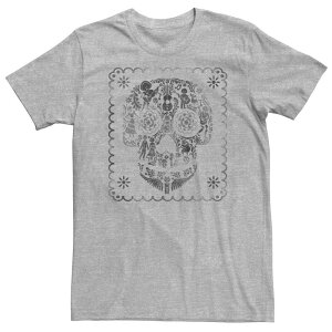 �f�B�Y�j�[ �s�N�T�[ �����Y �g�b�v�X T�V���c �g�[�� Big & Tall Disney / Pixar Coco Sugar Skull Characters Guitar Tee Athletic Heather �w�U�[