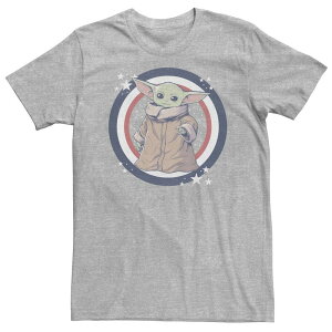 �A�j���L�����N�^�[ �����Y �g�b�v�X T�V���c �g�[�� Licensed Character Big & Tall Star Wars: The Mandalorian Fourth Of July Grogu Patriotee Athletic Heather �w�U�[