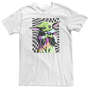 �X�^�[ �E�H�[�Y �����Y �g�b�v�X T�V���c �g�[�� Big & Tall Star Wars: The Mandalorian Grogu Trippy Portraitee White �z���C�g