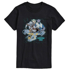 �X�^�[ �E�H�[�Y �����Y �g�b�v�X T�V���c �g�[�� �O���t�B�b�N Big & Tall Star Wars The Mandalorian & Grogu Galaxy Collage Graphic Tee Black �u���b�N